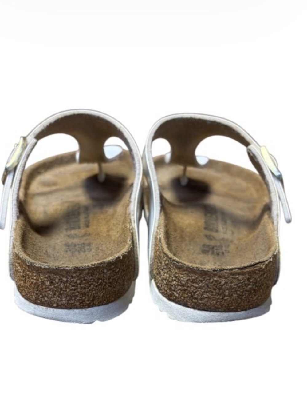 Birkenstock Gizeh Thong Sandal White Patent Leather Women's Size 7 38 - Picture 5 of 11